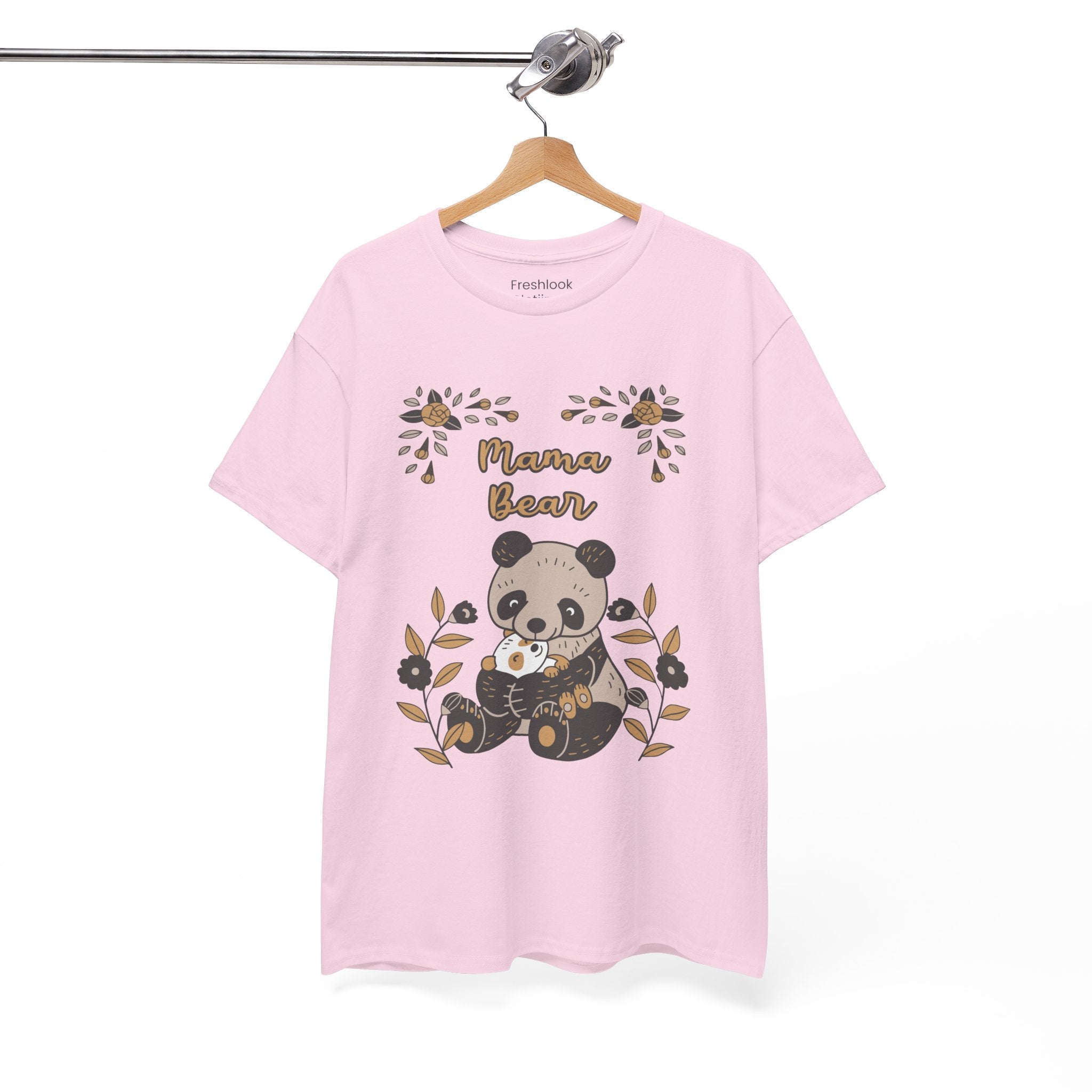 Mom T-Shirt - Mama Bear with Cute Panda Design