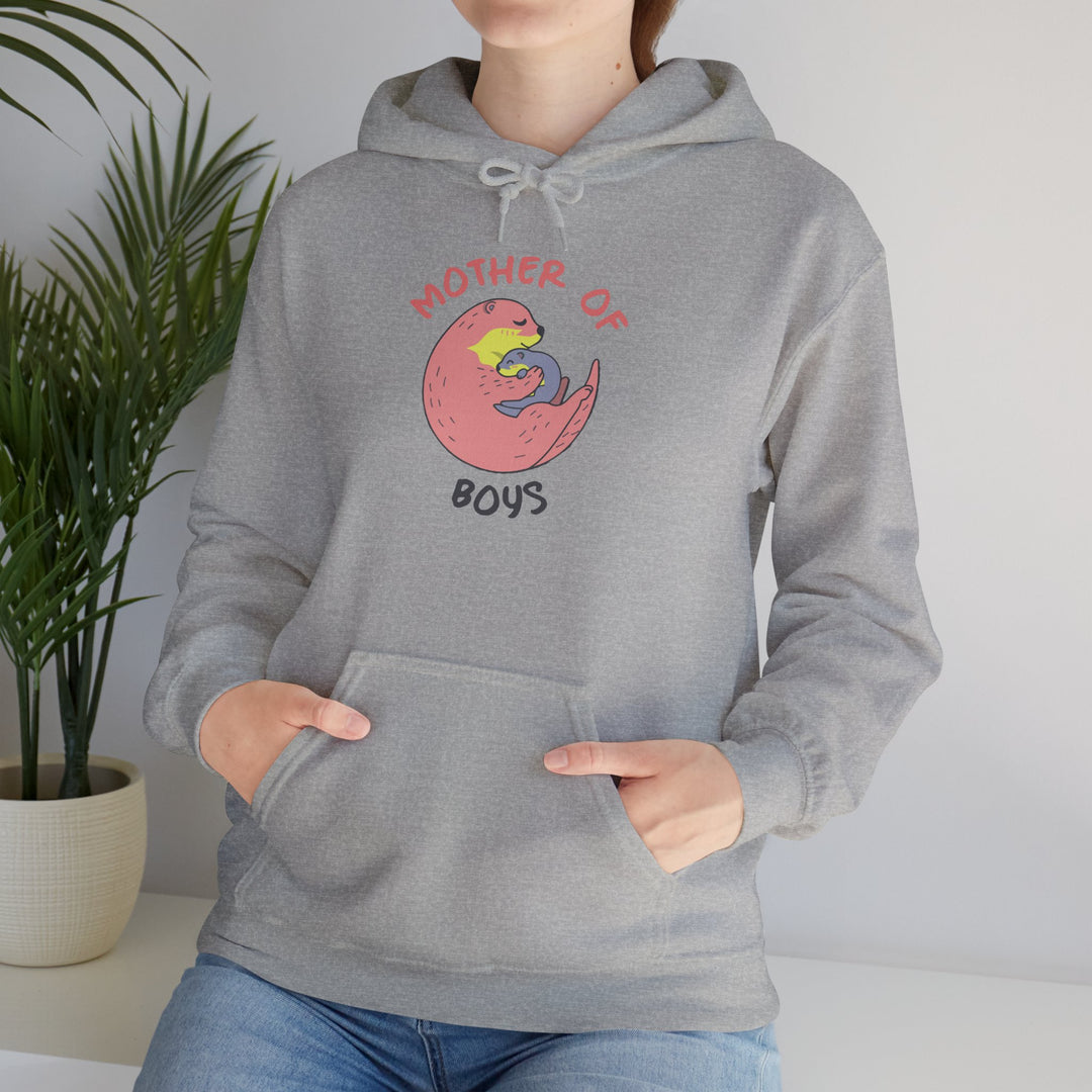 Mom's Unisex Hooded Sweatshirt – Mother of Boys Design