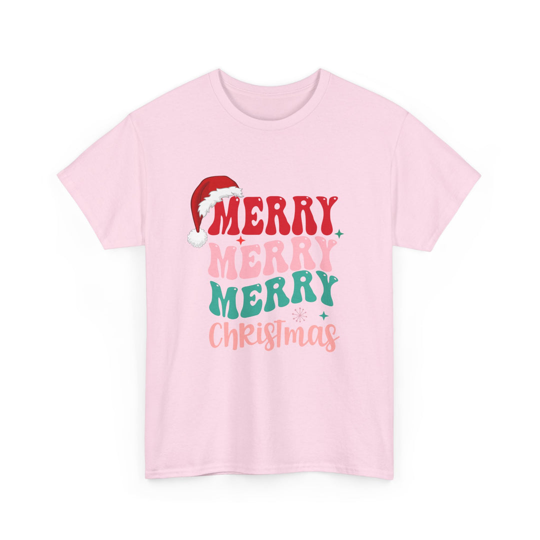 Merry Christmas Unisex Heavy Cotton Tee - Festive Holiday Shirt