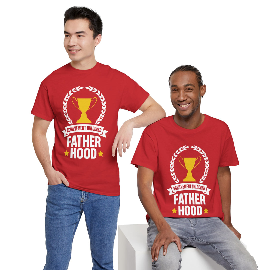 Dad's T-Shirt - Achievement Unlocked Fatherhood Design