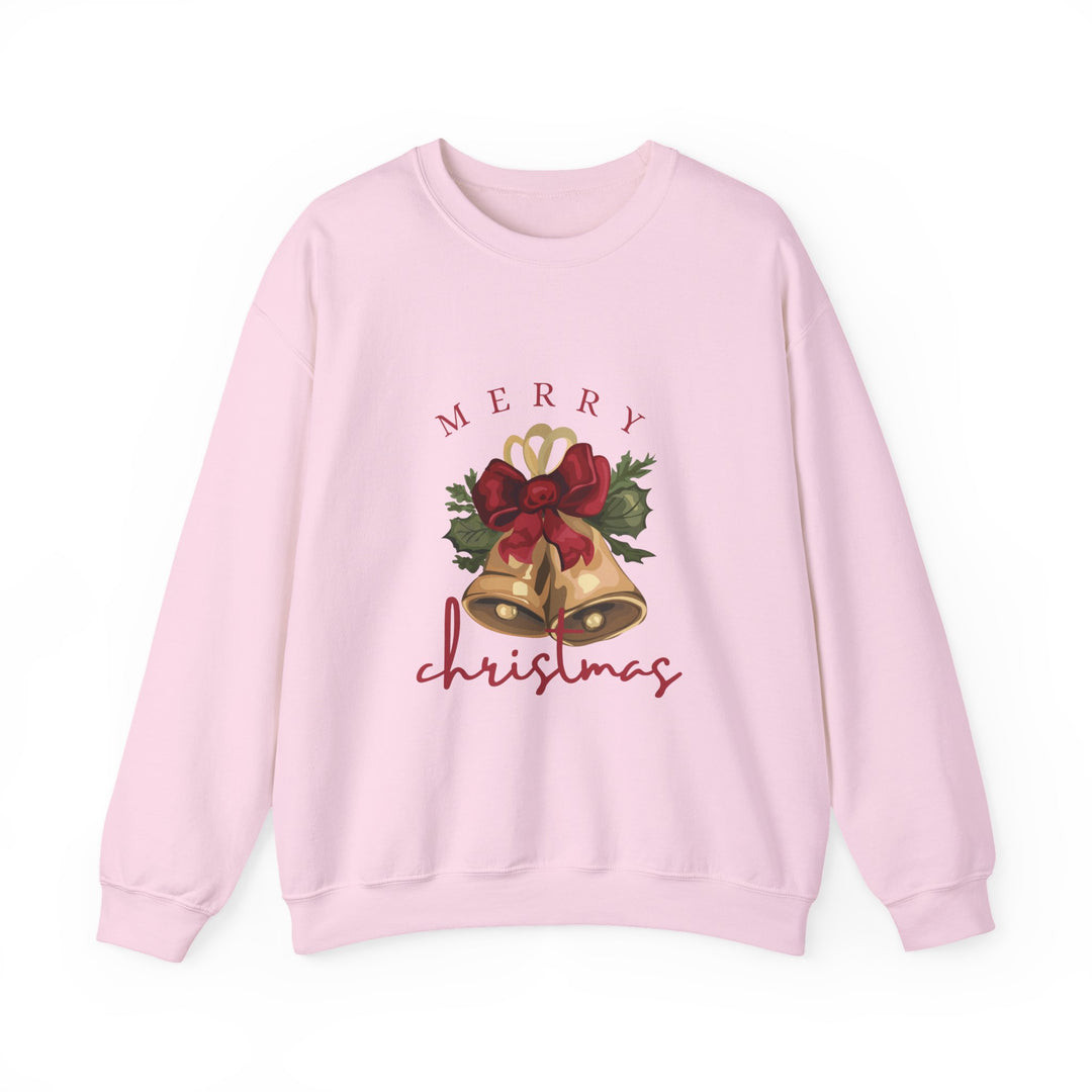 Christmas Bells Crewneck Sweatshirt — "Merry Christmas" Holiday Pullover