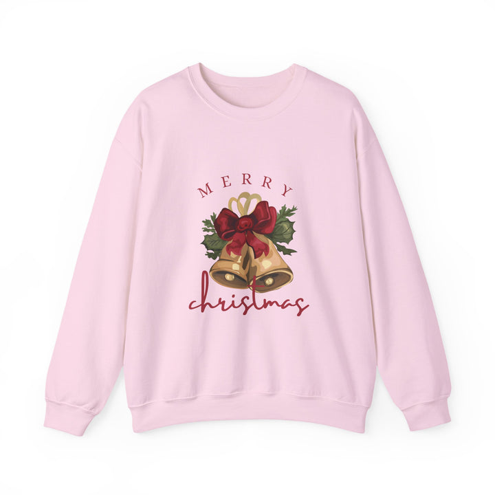 Christmas Bells Crewneck Sweatshirt — "Merry Christmas" Holiday Pullover