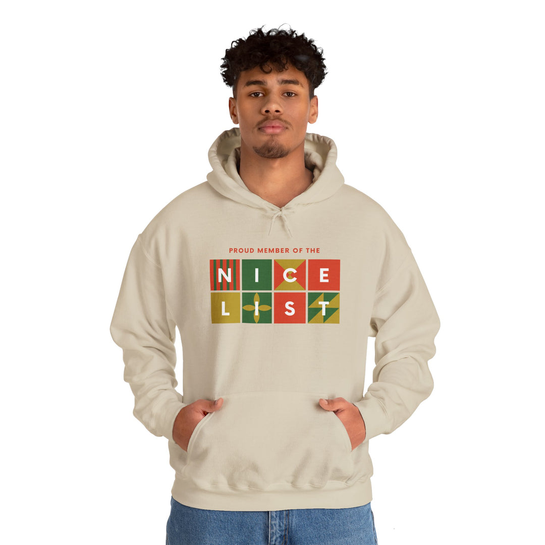 Proud Member of the Nice List Hoodie - Cozy Holiday Sweatshirt for Christmas Celebrations