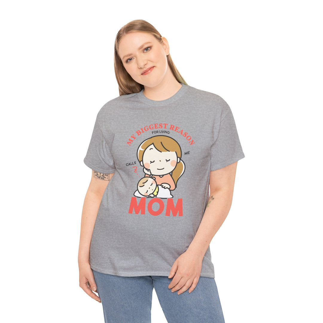 Mom T-Shirt – My Biggest Reason for Living Calls Me Mom Design