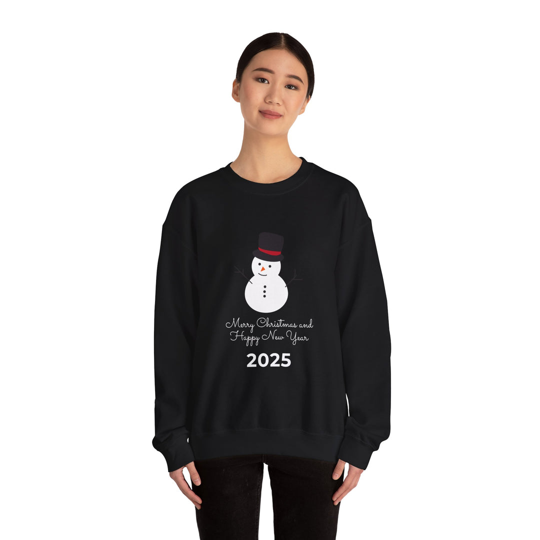 Christmas Snowman 2025 Crewneck Sweatshirt - "Merry Christmas and Happy New Year"