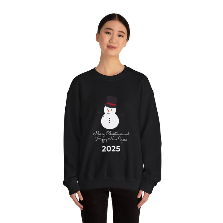 Christmas Snowman 2025 Crewneck Sweatshirt - "Merry Christmas and Happy New Year"