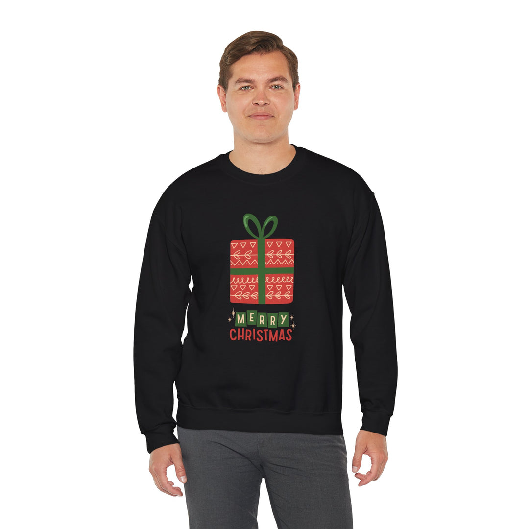 Christmas Present Sweatshirt – 'Merry Christmas' Holiday Crewneck