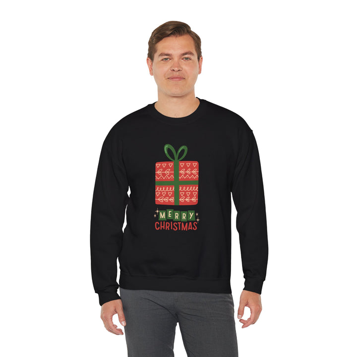 Christmas Present Sweatshirt – 'Merry Christmas' Holiday Crewneck