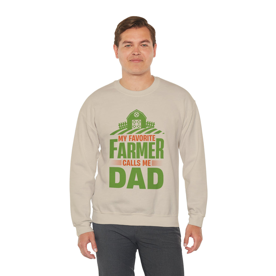 Dad’s Sweatshirt – My Favorite Farmer Calls Me Dad Design