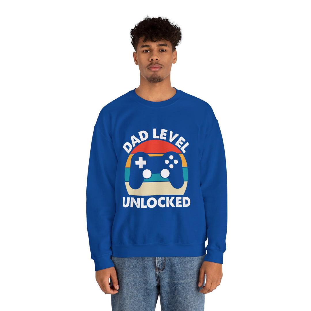 Dad’s Sweatshirt – Dad Level Unlocked Design