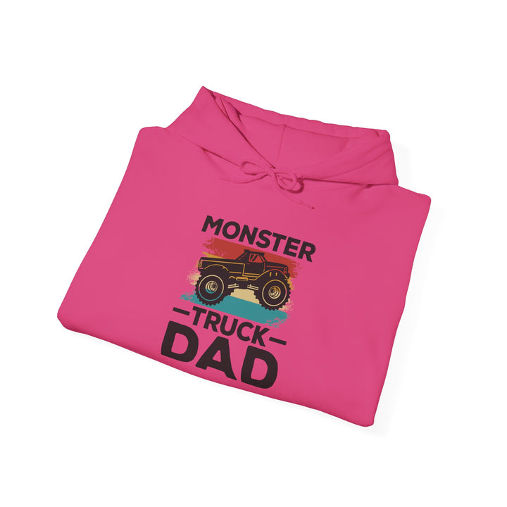 Dad’s Hooded Sweatshirt – Monster Truck Dad Design