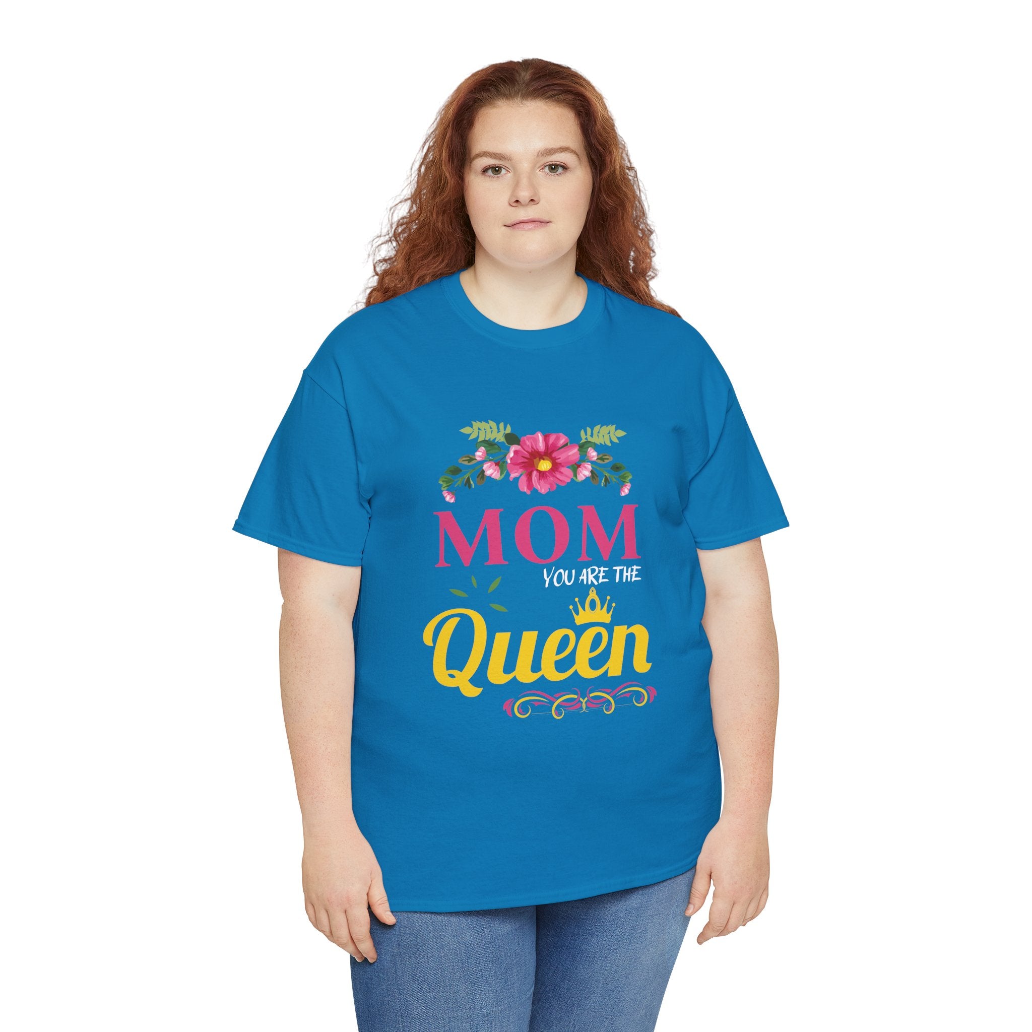 Mom T-Shirt – Mom You Are the Queen – Floral Design