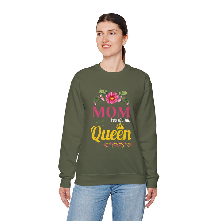 Mom's Sweatshirt - MOM You Are The Queen Floral Design