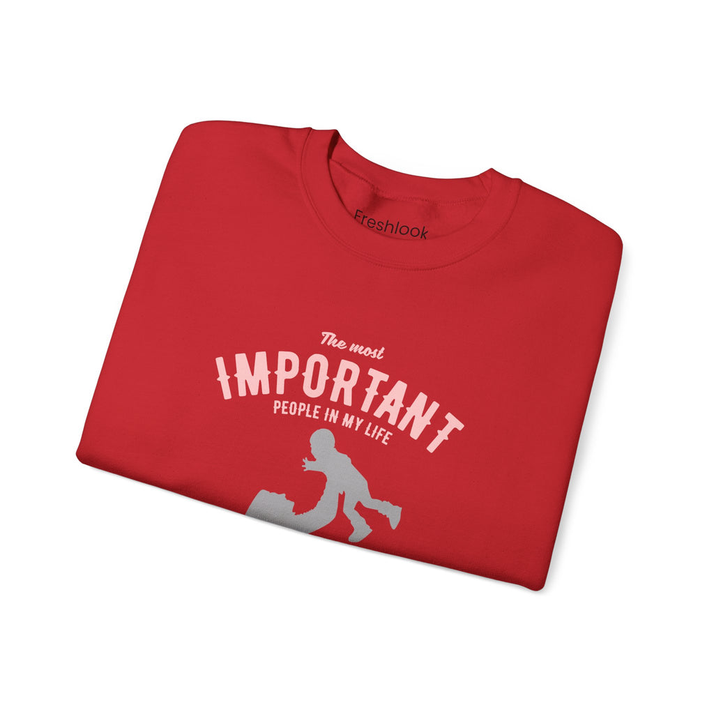 Mom Sweatshirt - The Most Important People In My Life Call Me Mom Design