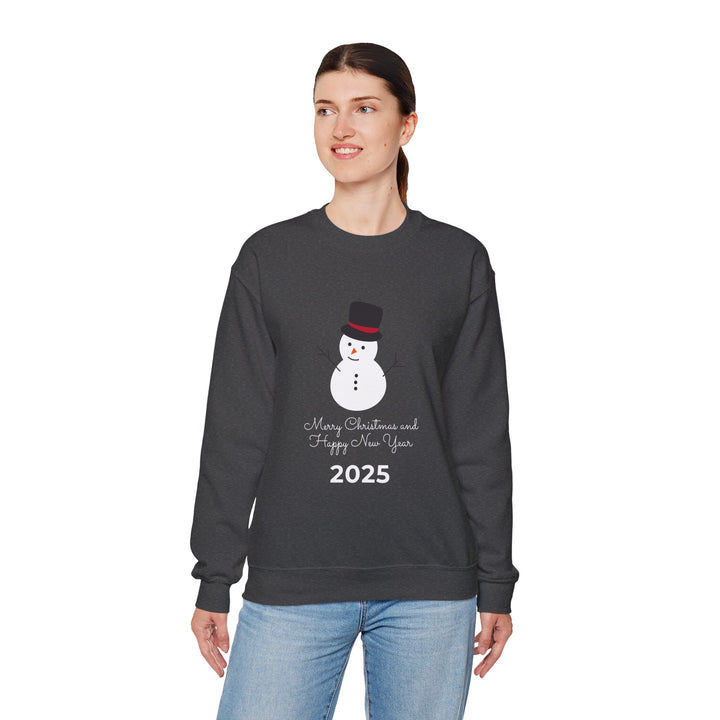 Christmas Snowman 2025 Crewneck Sweatshirt - "Merry Christmas and Happy New Year"