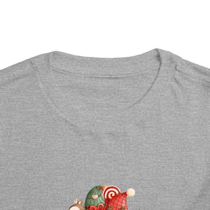 Toddler Tee — Cute Santa in Car “Merry Christmas and Happy New Year” Holiday Tee