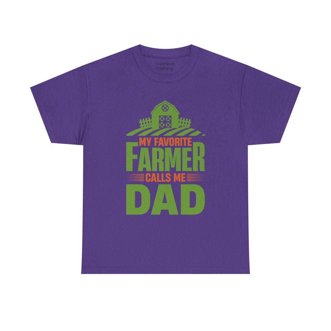 Dad's T-Shirt - My Favorite Farmer Calls Me Dad Design