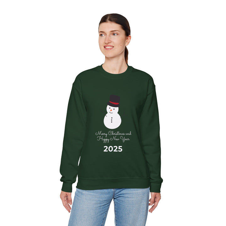 Christmas Snowman 2025 Crewneck Sweatshirt - "Merry Christmas and Happy New Year"