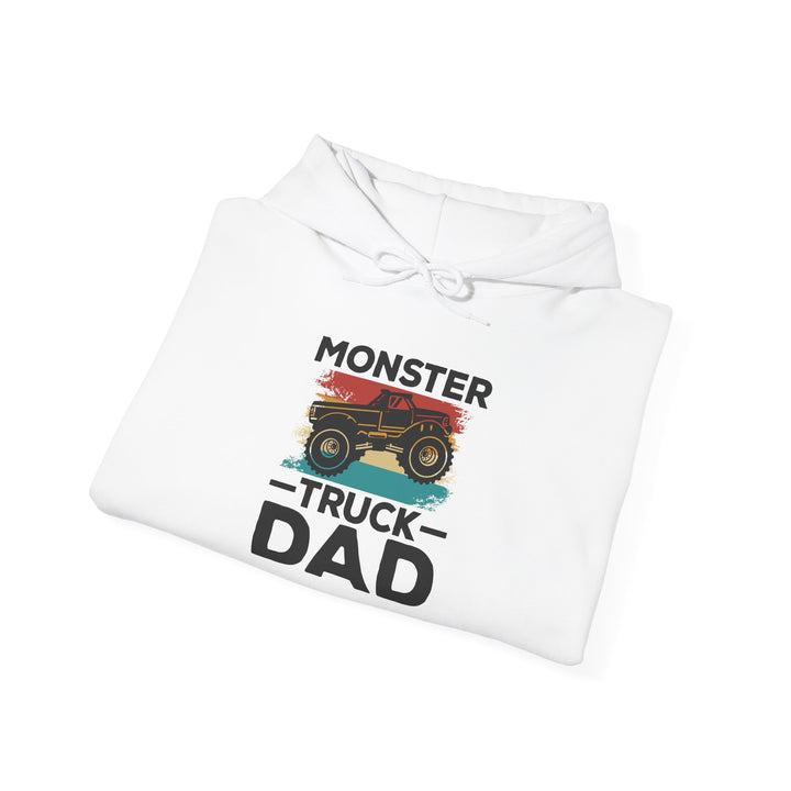 Dad’s Hooded Sweatshirt – Monster Truck Dad Design