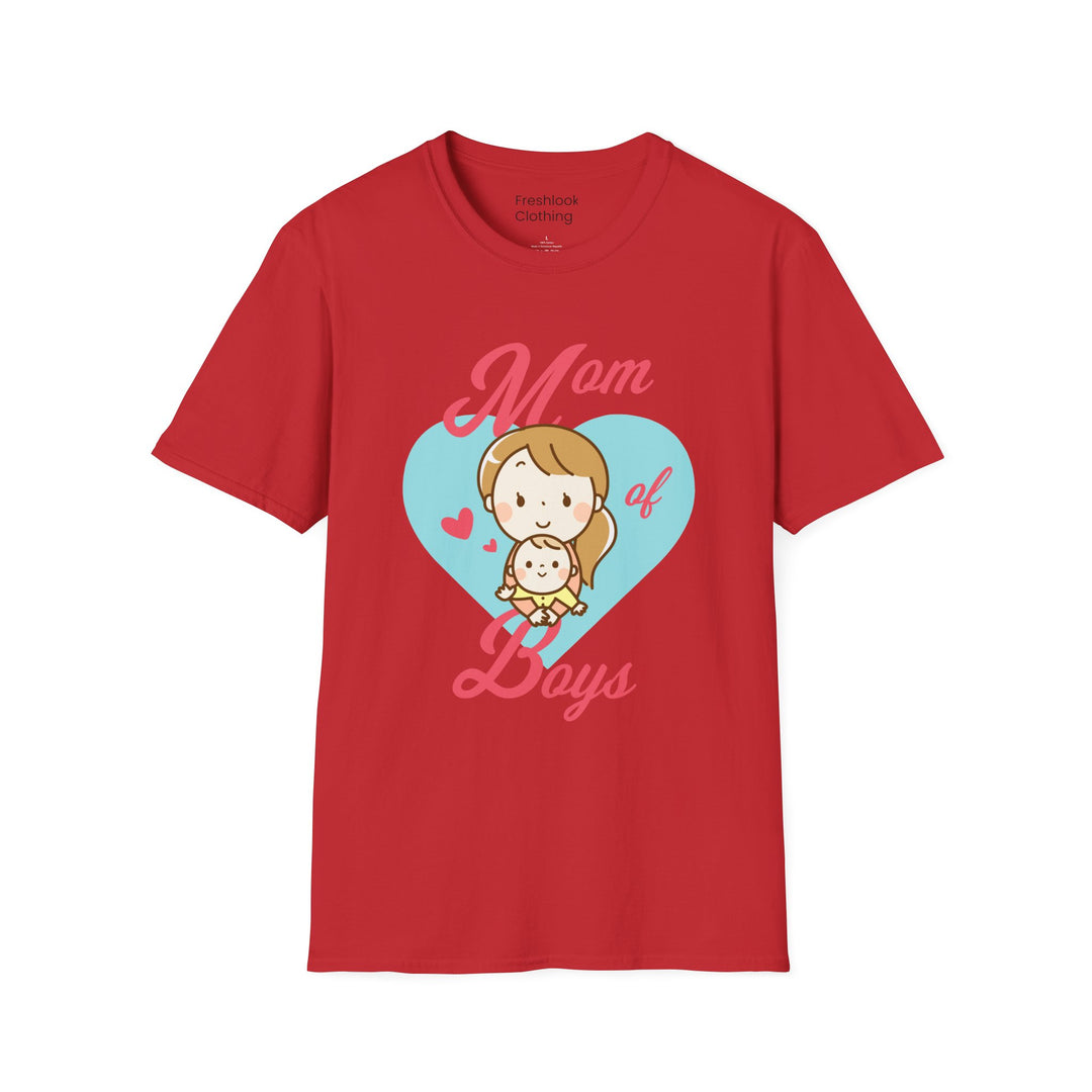 Mom's T-Shirt - Mom of Boys Design