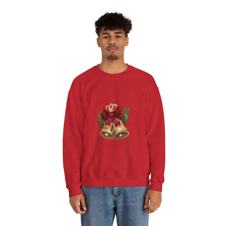 Christmas Bells Crewneck Sweatshirt — "Merry Christmas" Holiday Pullover
