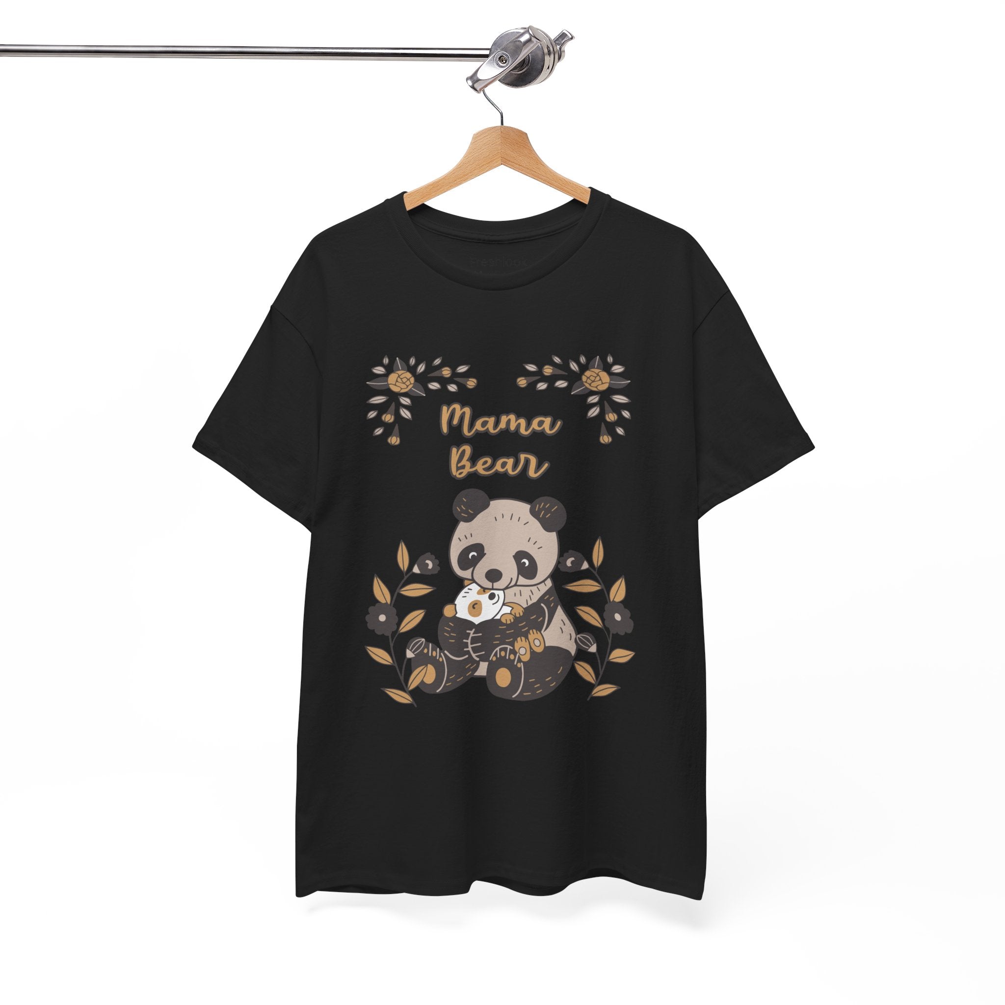 Mom T-Shirt - Mama Bear with Cute Panda Design