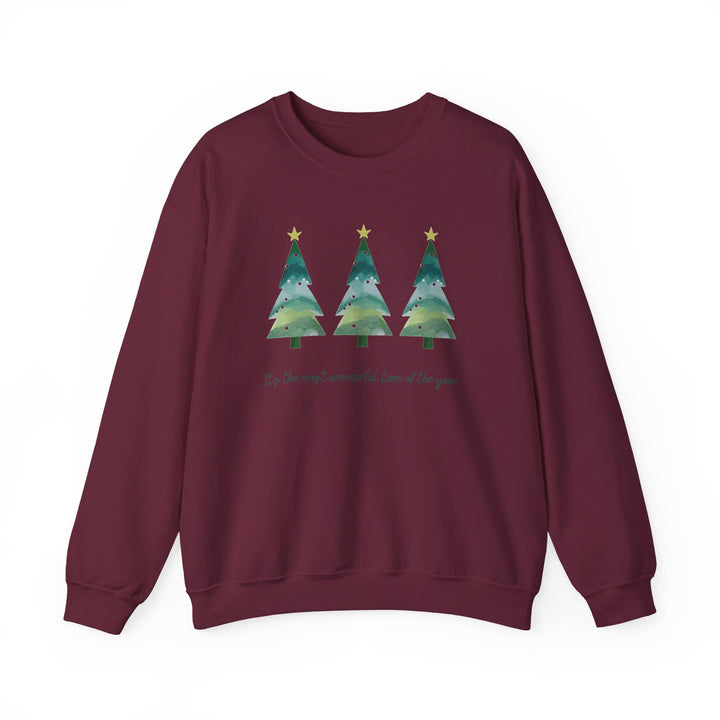 Christmas Tree Crewneck Sweatshirt — Cozy Holiday Trees Design