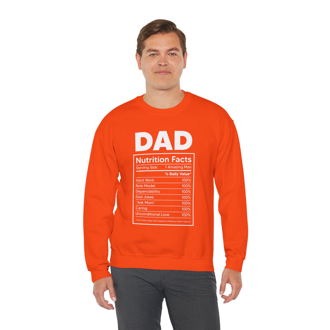 Dad’s Sweatshirt – Dad Nutrition Facts Design