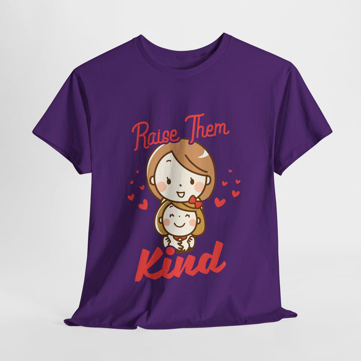 Mom’s T-shirt – Raise Them Kind - Sweet Family Love T-shirt Design