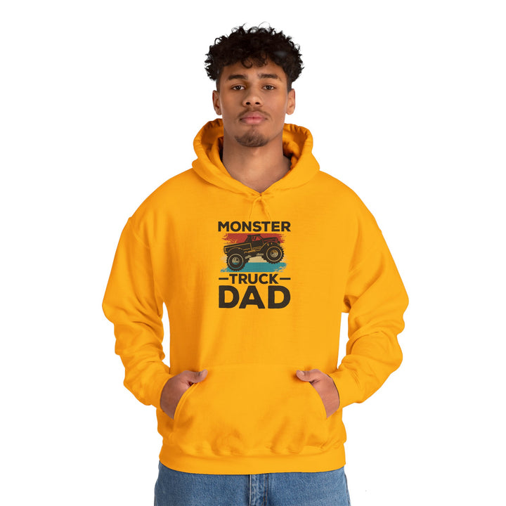 Dad’s Hooded Sweatshirt – Monster Truck Dad Design