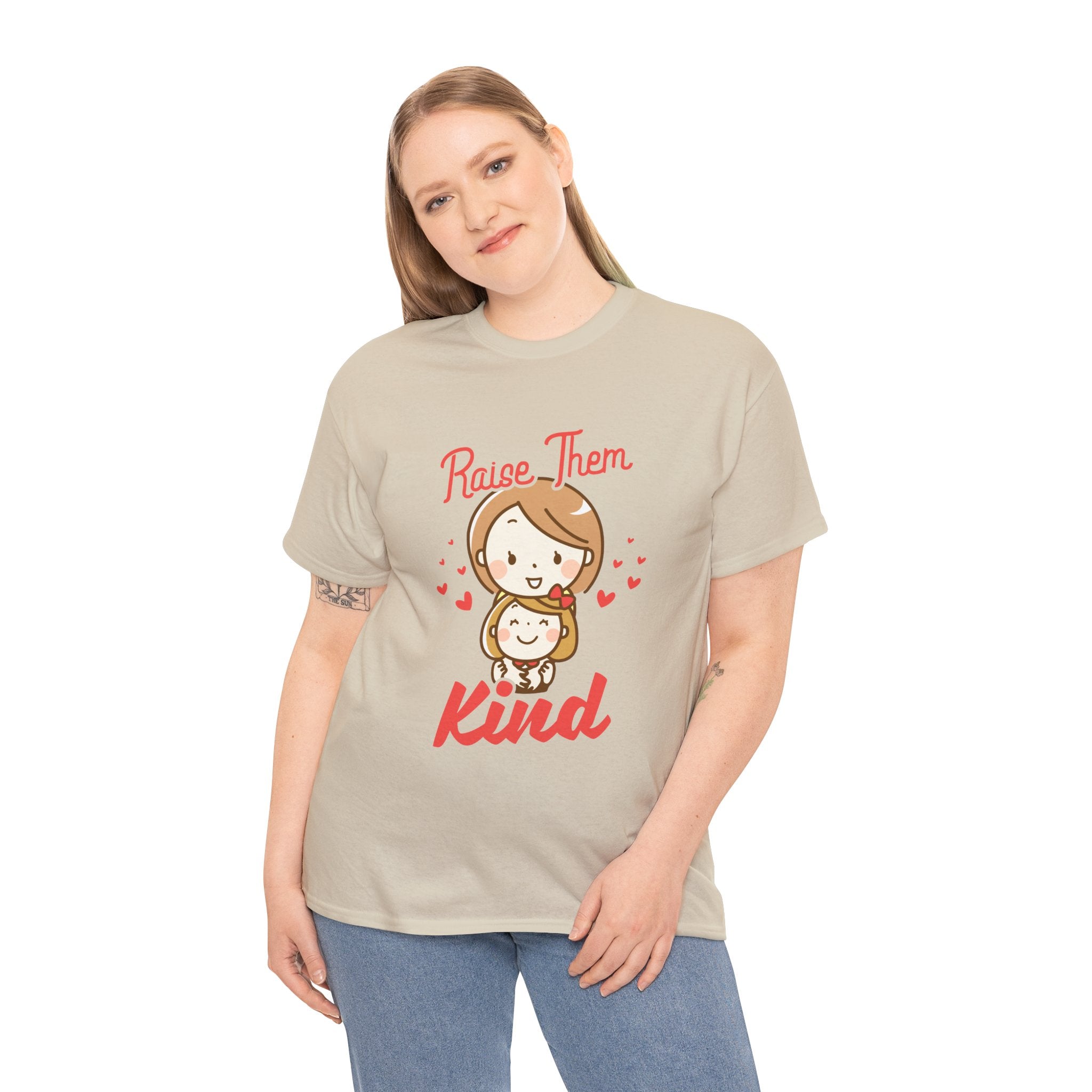 Mom T-Shirt – Raise Them Kind – Sweet Family Love Design