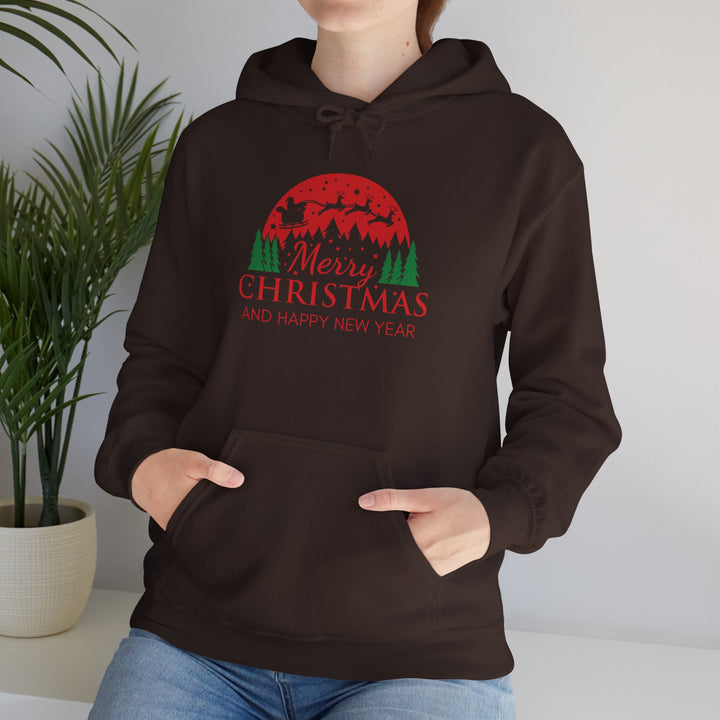 Merry Christmas Hoodie - Festive Red & Green Holiday Sweatshirt