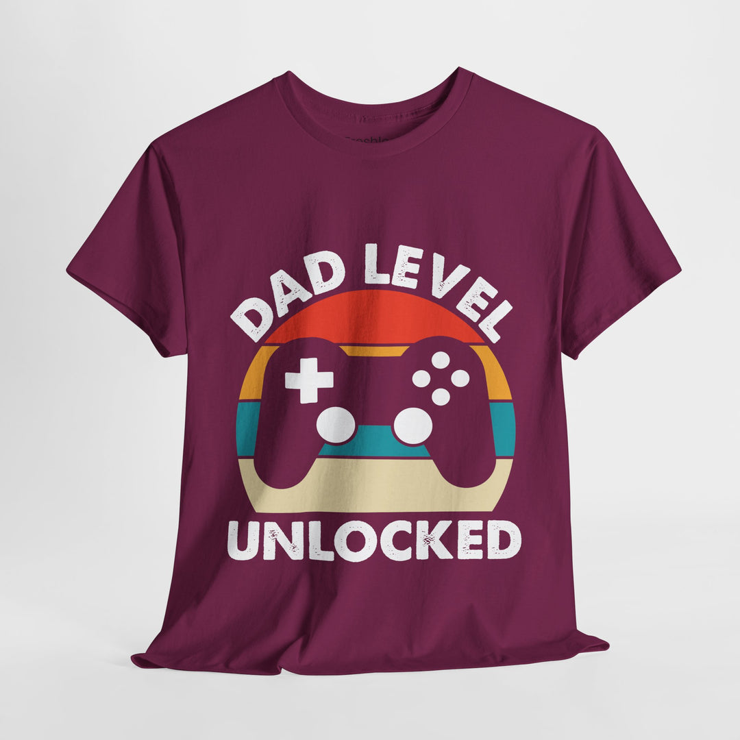 Dad's T-Shirt - Dad Level Unlocked Design