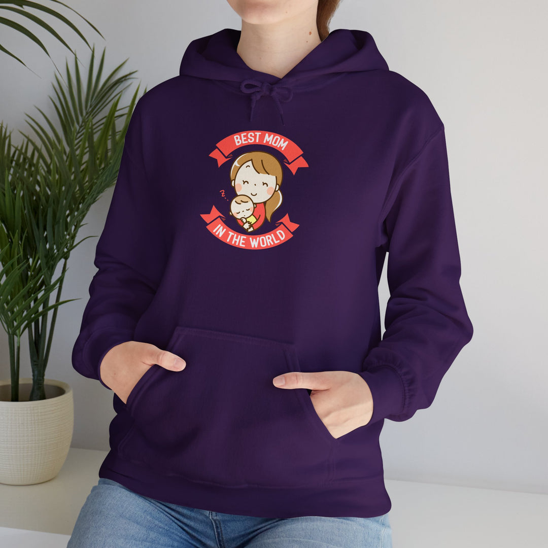 Mom's Hooded Sweatshirt – Best Mom in the World Design