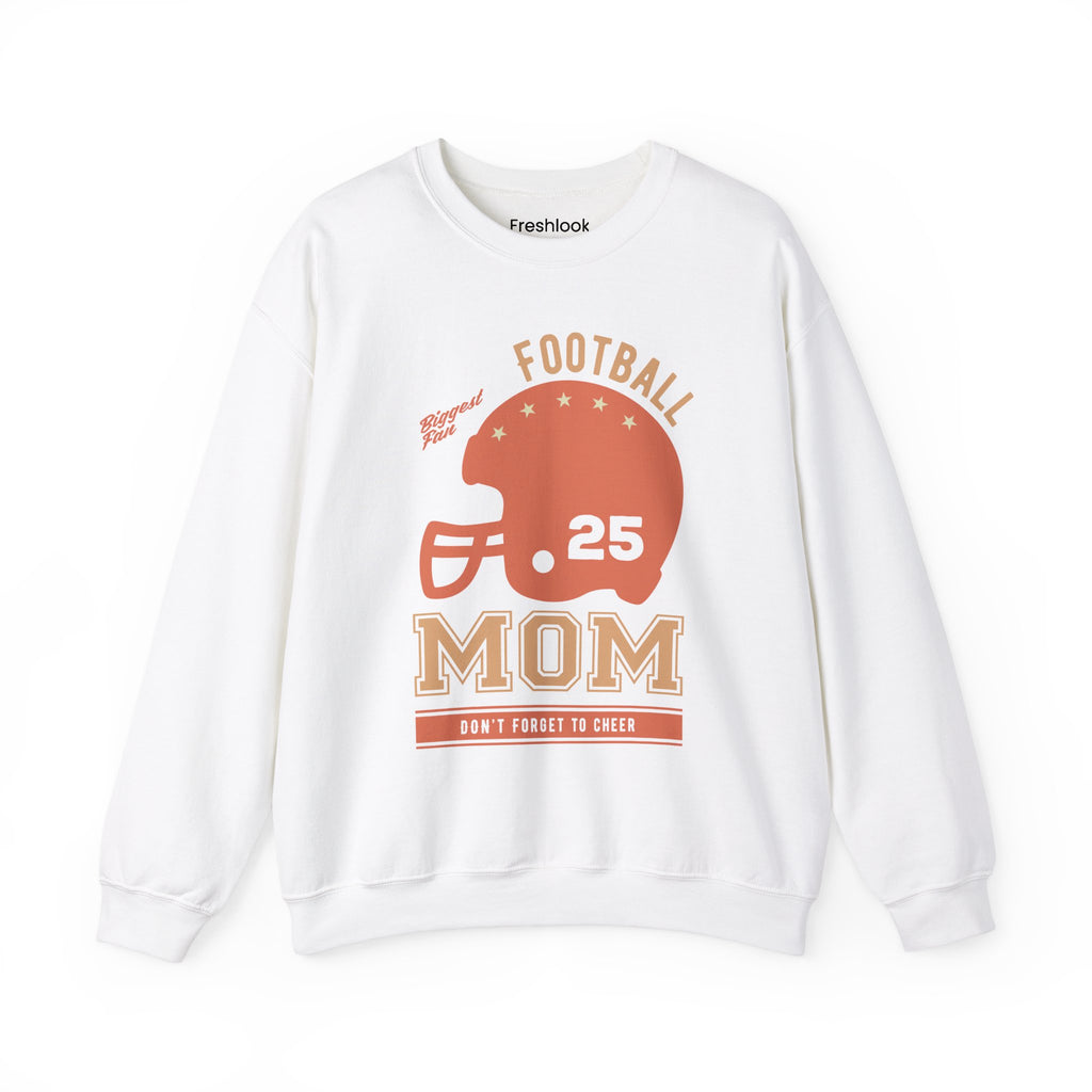 Mom's Sweatshirt - Biggest Football Fan Cheerful Design for Game Days