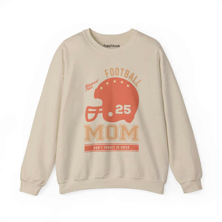 Mom's Sweatshirt - Biggest Football Fan Cheerful Design for Game Days