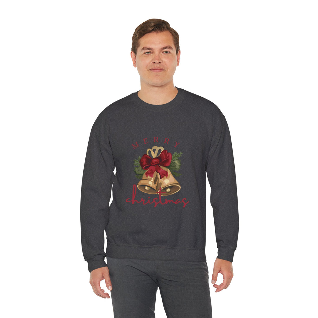 Christmas Bells Crewneck Sweatshirt — "Merry Christmas" Holiday Pullover