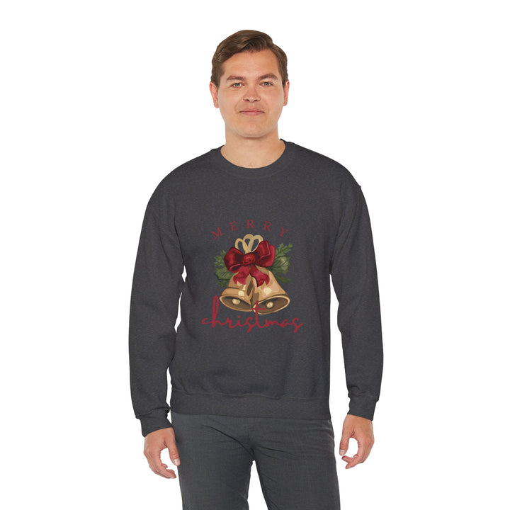 Christmas Bells Crewneck Sweatshirt — "Merry Christmas" Holiday Pullover