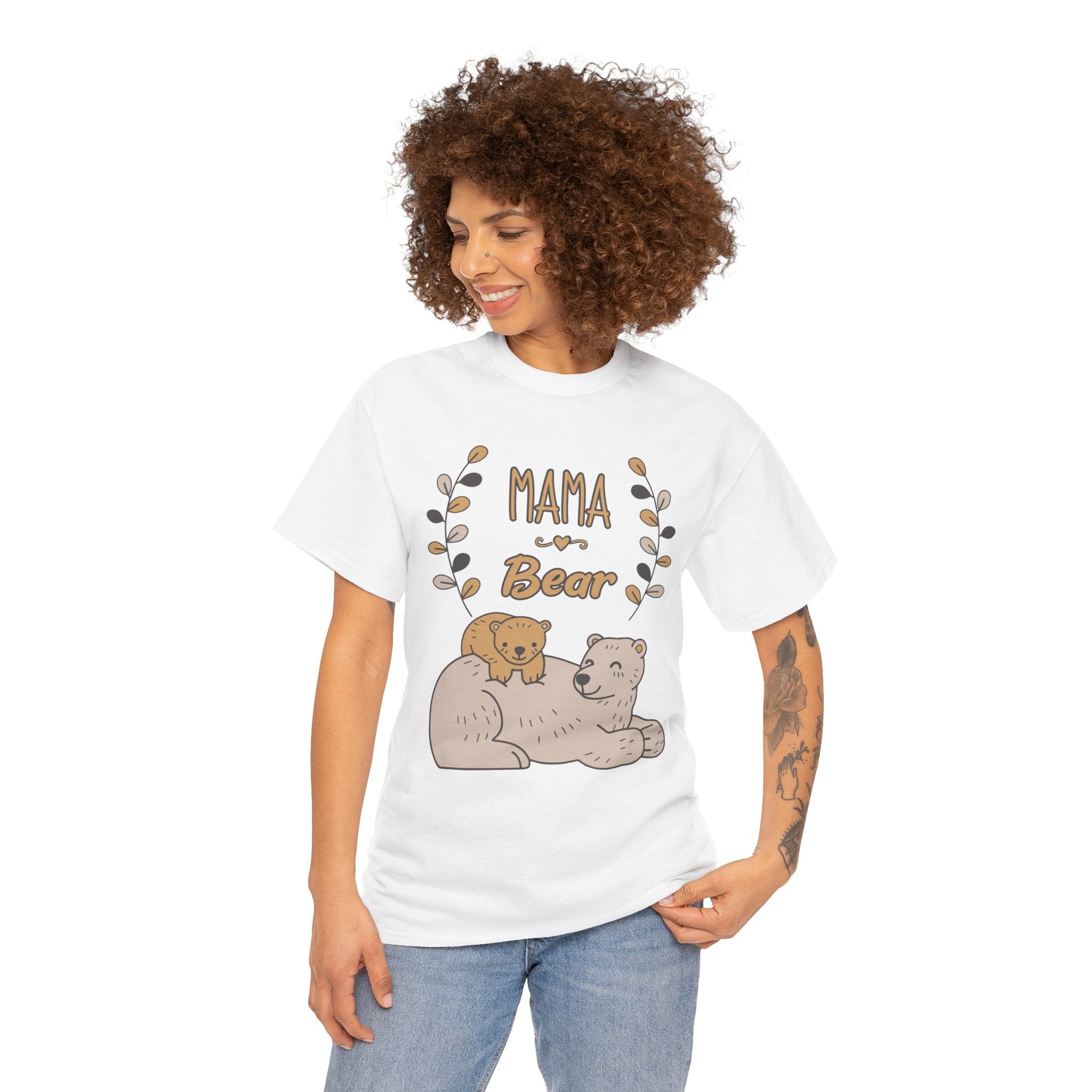 Mom T-Shirt - Mama Bear Design - Cute Bear Family Graphic Tee