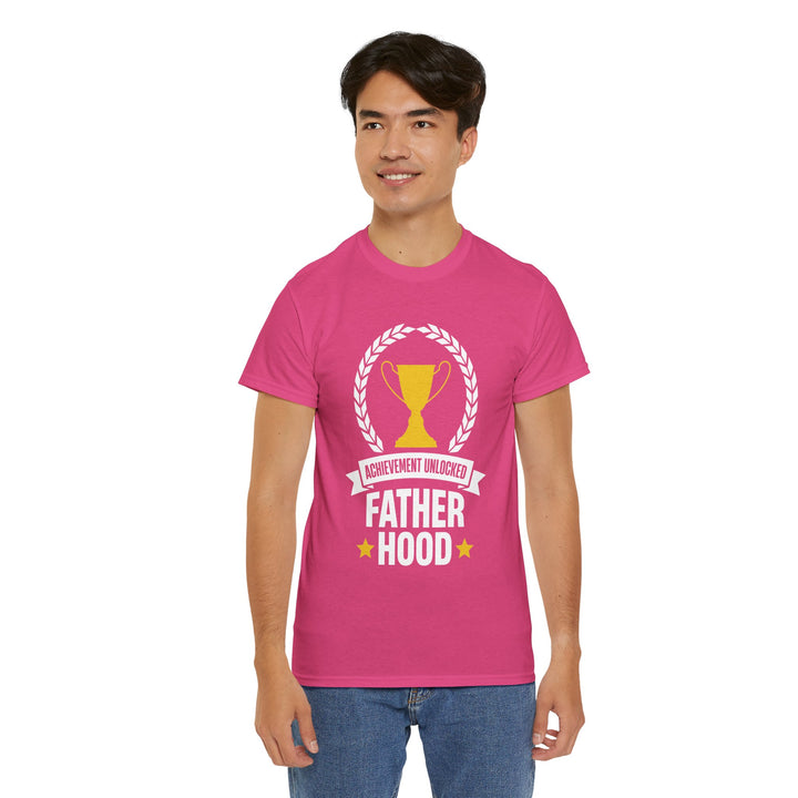 Dad's T-Shirt - Achievement Unlocked Fatherhood Design