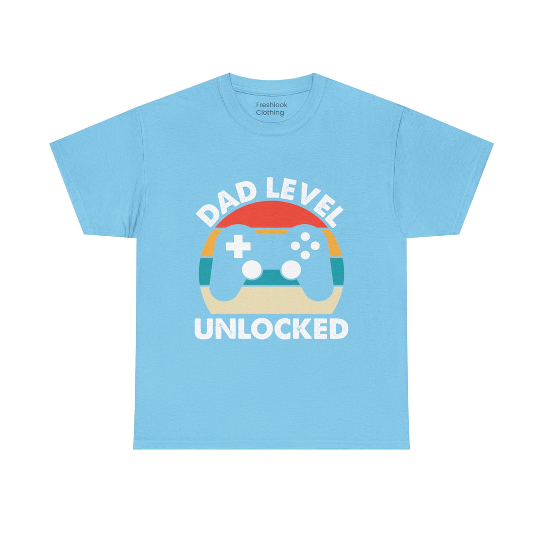 Dad's T-Shirt - Dad Level Unlocked Design