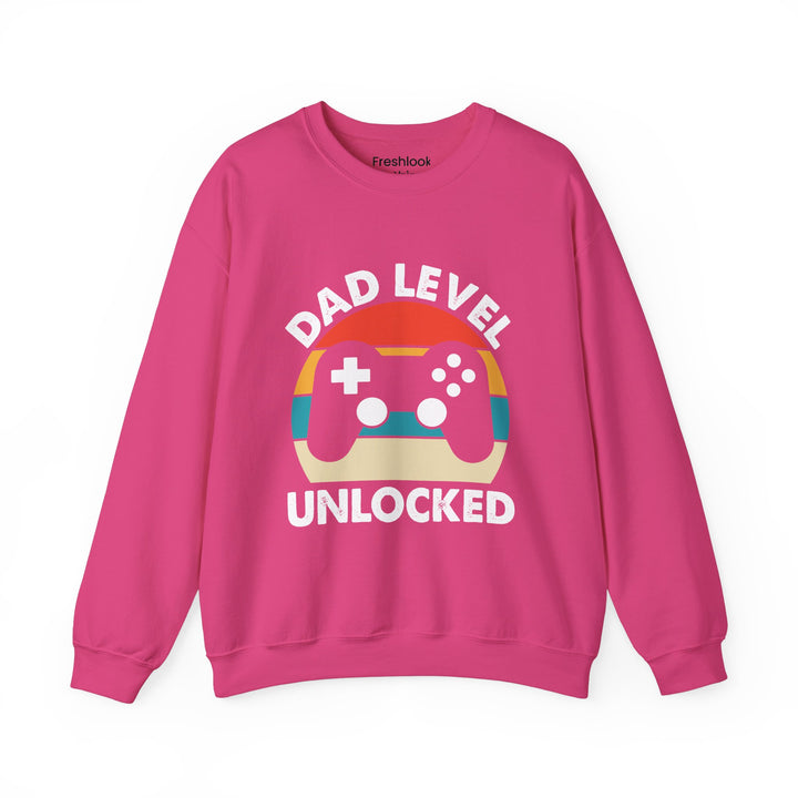 Dad’s Sweatshirt – Dad Level Unlocked Design