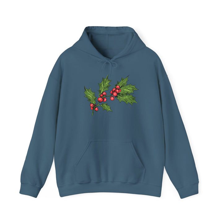 Festive Holly Unisex Hooded Sweatshirt