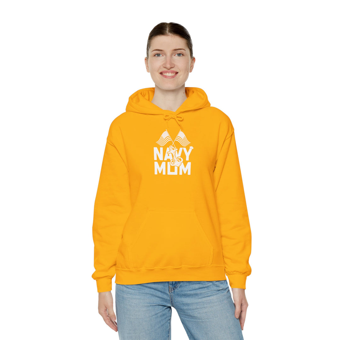 Mom's Hooded Sweatshirt – Navy Mom Design