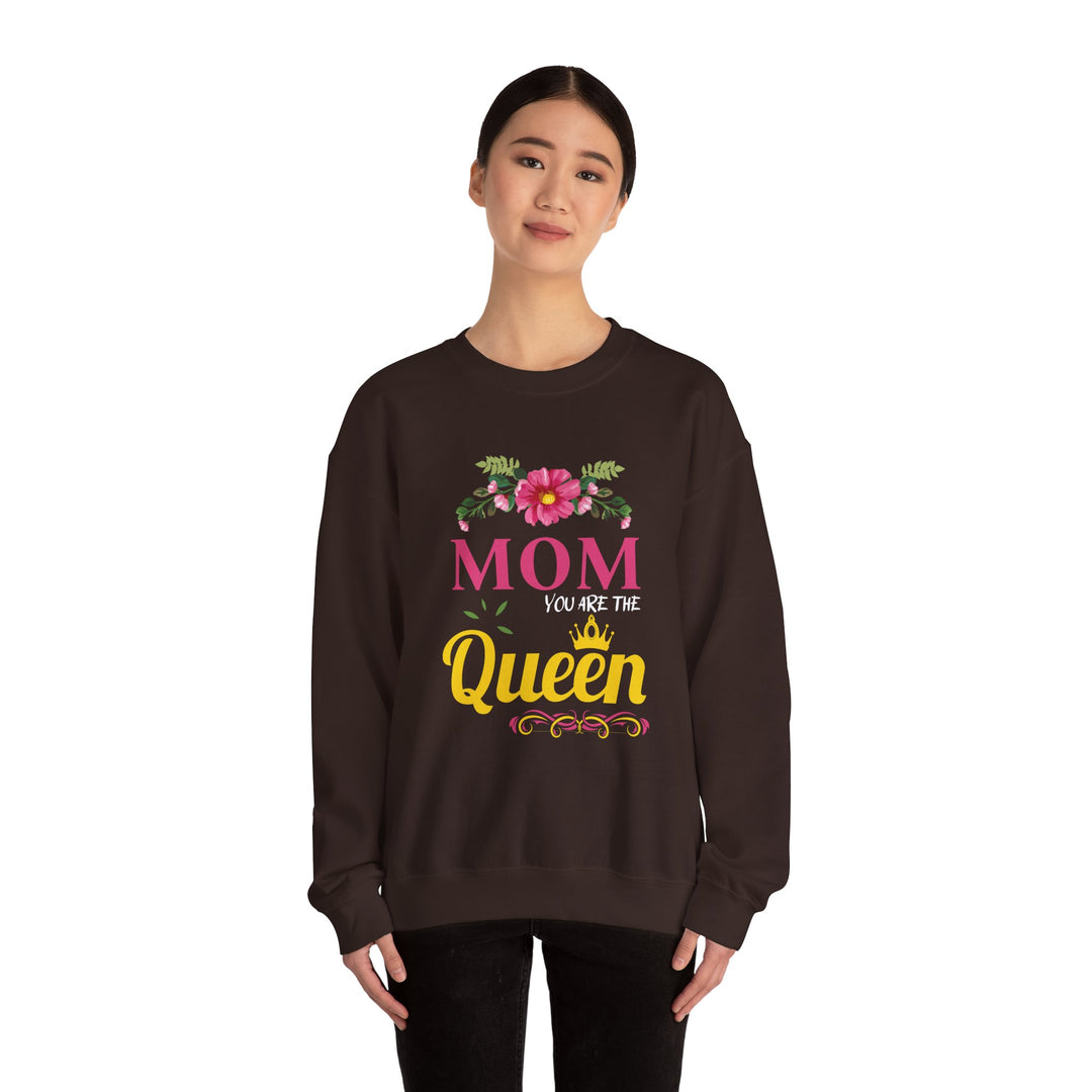 Mom's Sweatshirt - MOM You Are The Queen Floral Design