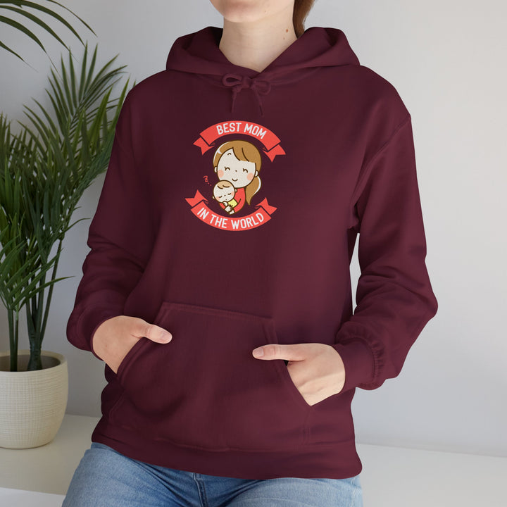 Mom's Hooded Sweatshirt – Best Mom in the World Design