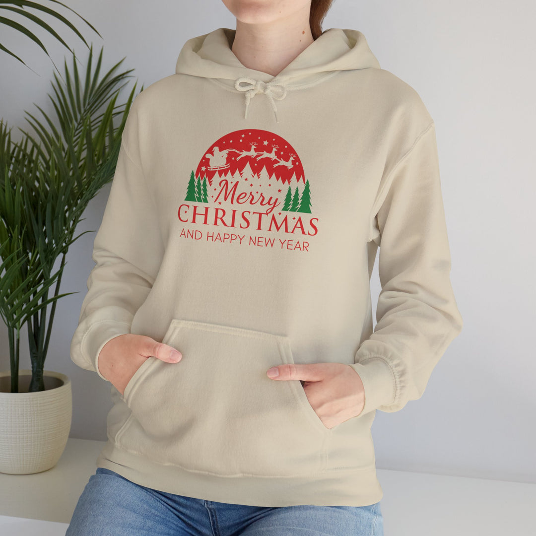 Merry Christmas Hoodie - Festive Red & Green Holiday Sweatshirt