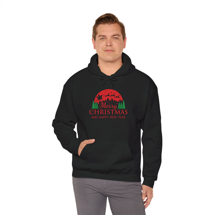 Merry Christmas Hoodie - Festive Red & Green Holiday Sweatshirt