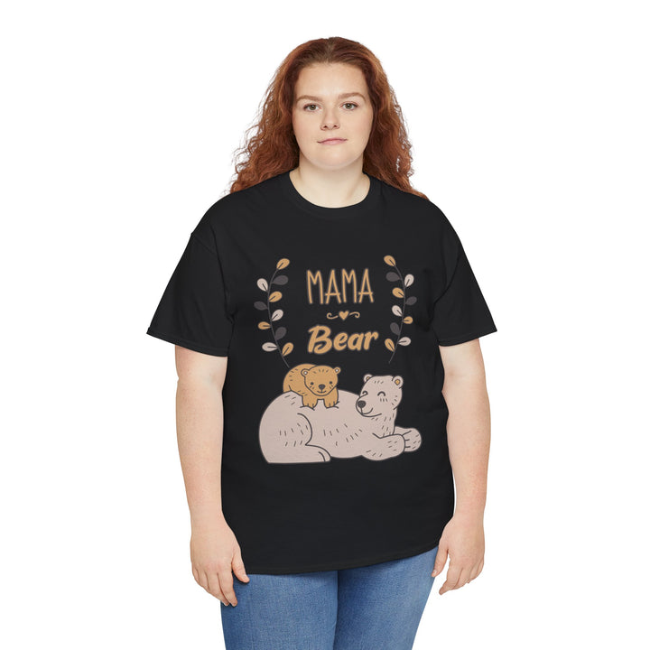 Mom T-Shirt - Mama Bear Design - Cute Bear Family Graphic T-Shirt