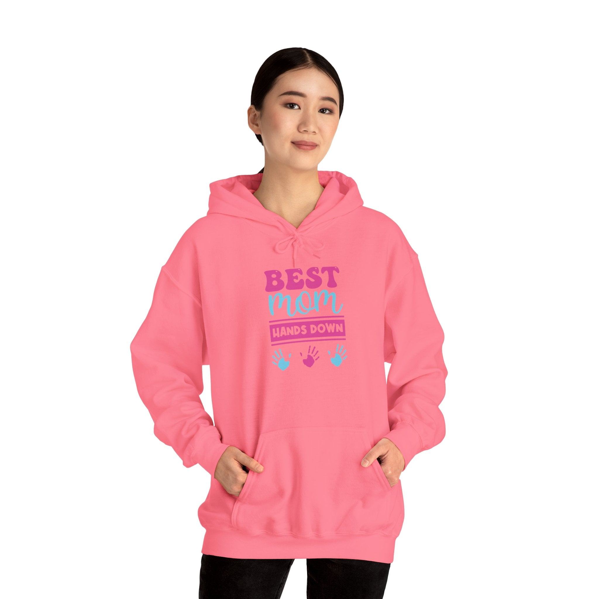 Mom's Unisex Hooded Sweatshirt - Best Mom Hands Down Design
